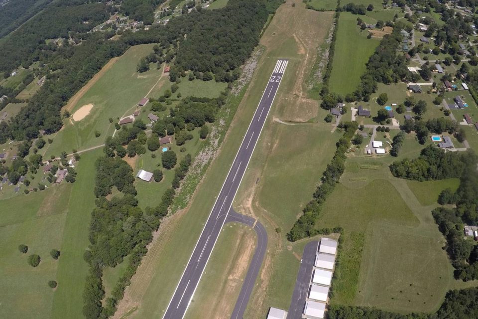 The landing area of Chattanooga Skydiving Company